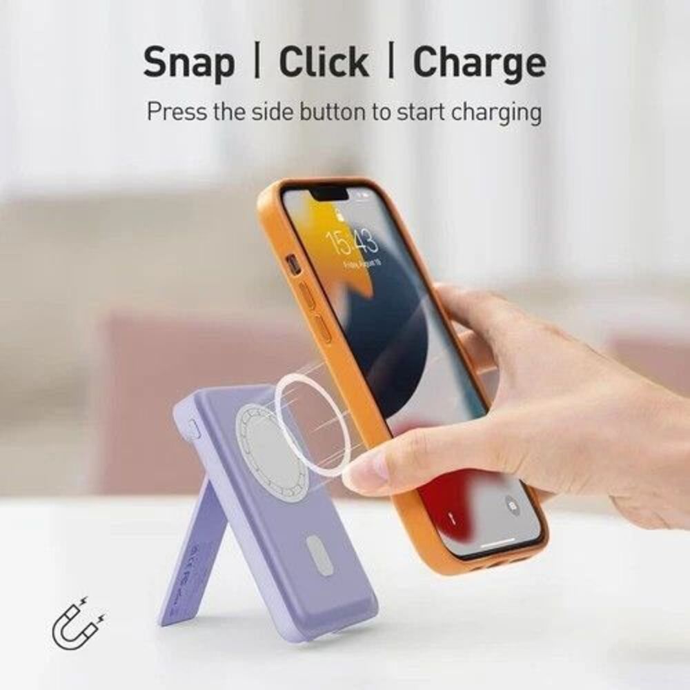 iWALK Magnetic Power Bank Adjustable Stand Purple Powerstand iPhone Prop NIB